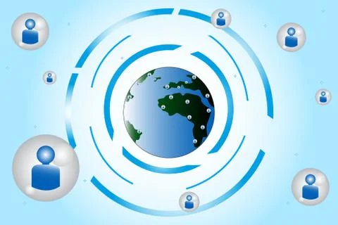 Social networking concept Illustrazione stock