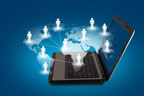 Social networking concept Stock Photos