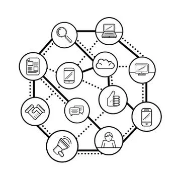 Social networking concept vector イラスト素材