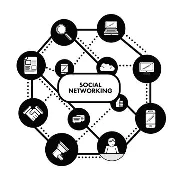 Social networking concept vector 스톡 일러스트