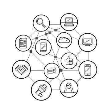 Social networking concept vector イラスト素材