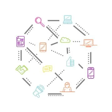 Social networking concept vector イラスト素材