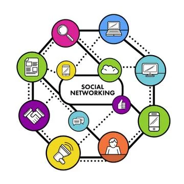 Social networking concept vector イラスト素材