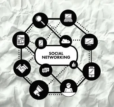 Social networking concept vector イラスト素材