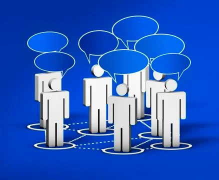 Social networking Stock Illustration