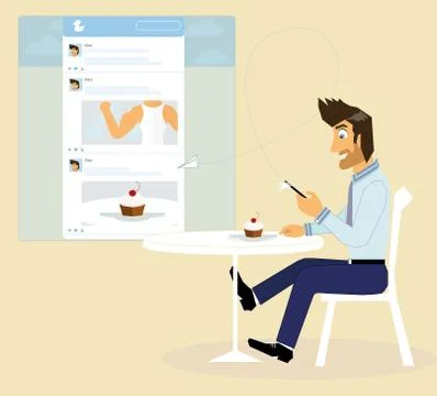 Social networking Illustrazione stock