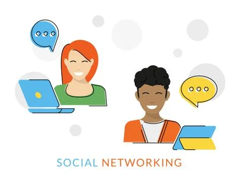 Social networking Stock Illustration