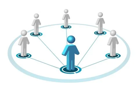 Social networking Stock Illustration