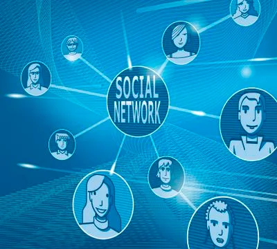 Social networking Ilustración de archivo