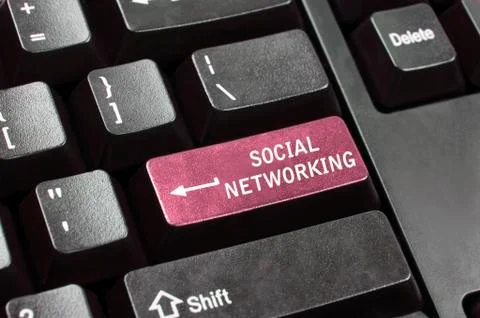 Social networking key 스톡 사진