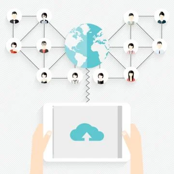 Social Networking People Conceptual Vector Design Stock Illustration