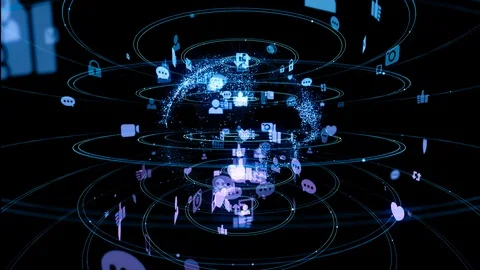 Social networking service. Communication network concept. Stock Footage 115670744