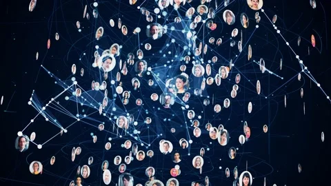 Social networking service concept. Global communication network. Video stock 159648716