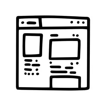 Social networking site line vector doodle simple icon イラスト素材