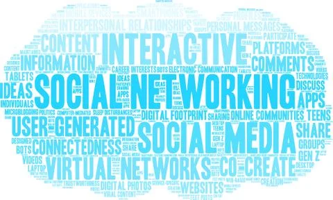 Social Networking Word Cloud Stock-Illustration