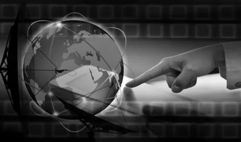 The social network.internet concept 库存插图