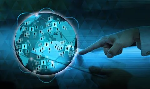 The social network.Internet concept Stock Photos