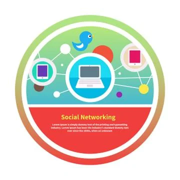 Social networks. Cloud of application icons Stock Illustration