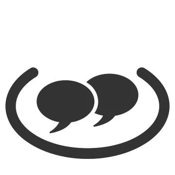 Social Networks Flat Vector Icon Stock Illustration