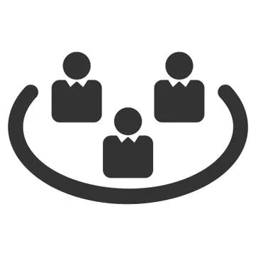 Social Networks Flat Vector Icon Stock Illustration
