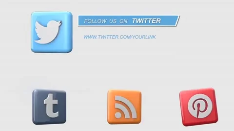 Social Networks Icons Стоковые After Effects