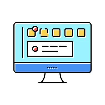 Social page computer screen color icon vector illustration Stock Illustration