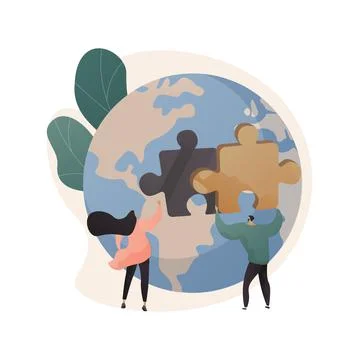 Social participation abstract concept vector illustration. Stock Illustration
