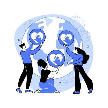 Social participation abstract concept vector illustration. Stock Illustration