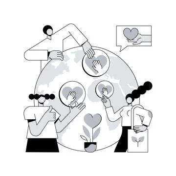 Social participation abstract concept vector illustration. Stock Illustration