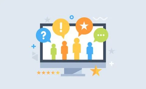 Social poll Stock Illustration
