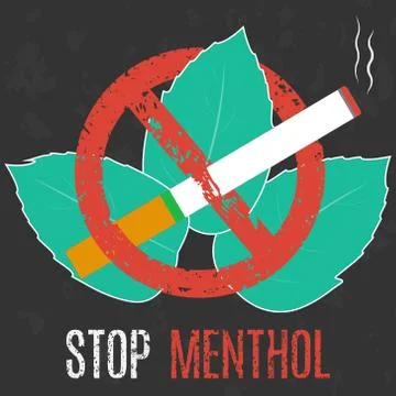 Social problems of humanity. Stop  menthol cigarettes. イラスト素材