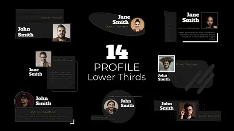 Social Profile Lower Thirds Stock After Effects