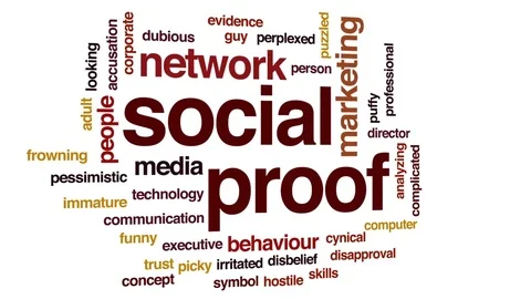 Social proof animated word cloud, text design animation. Stock Footage