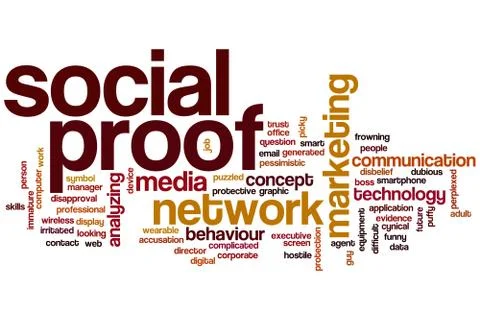 Social proof word cloud 스톡 일러스트