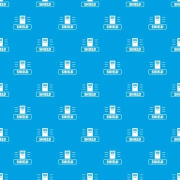 Social protest shield pattern seamless blue Stock Illustration