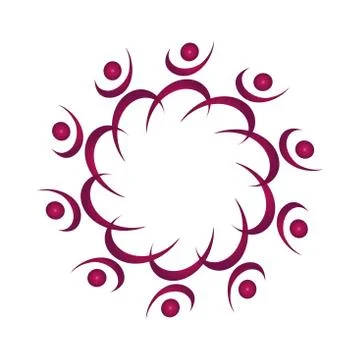 Social relationship global community element vector icon circle Stock Illustration