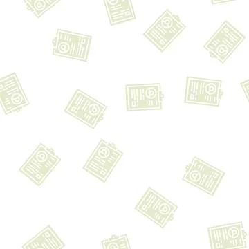 Social report glyph seamless pattern Illustrazione stock