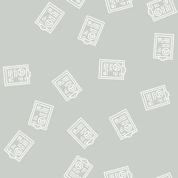 Social report line seamless pattern Stock Illustration