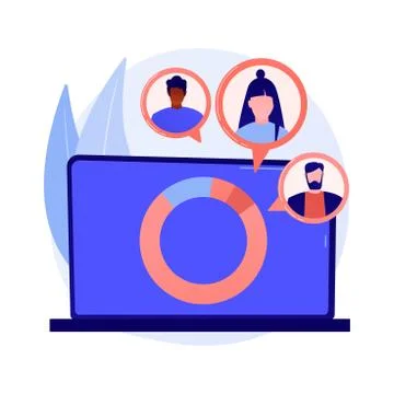 Social research vector concept metaphor. Stock Illustration