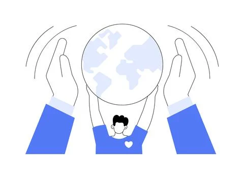 Social responsibility abstract concept vector illustration. Stock Illustration