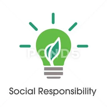 Social Responsibility Solid Icon Set w Honesty, integrity, collaboration, etc Stock Illustration
