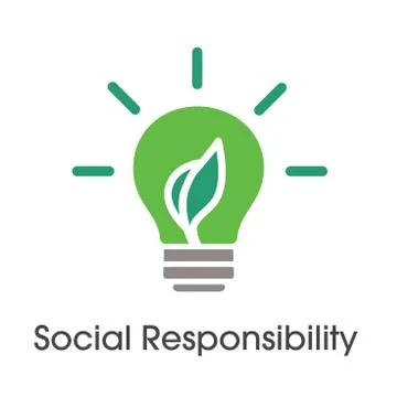Social Responsibility Solid Icon Set w Honesty, integrity, collaboration, etc Stock Illustration