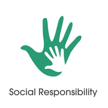 Social Responsibility Solid Icon Set w Honesty, integrity, collaboration, etc Stock Illustration