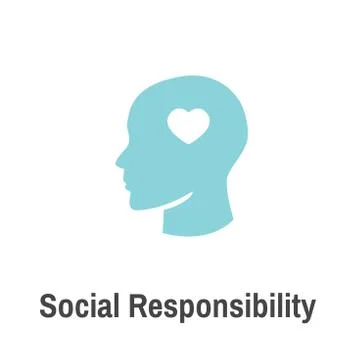 Social Responsibility Solid Icon Set w Honesty, integrity, collaboration, etc Stock Illustration