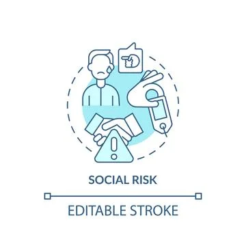 Social risk concept icon Illustration