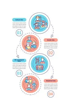 Social role type vector infographic template 스톡 일러스트