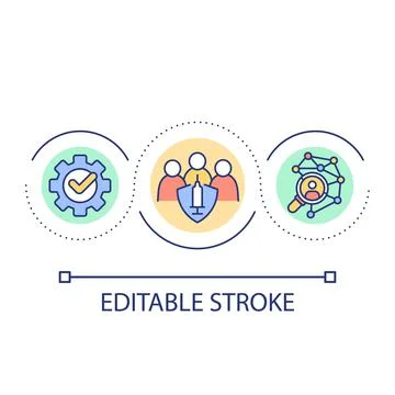 Social science and vaccination loop concept icon Stock Illustration