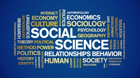 Social Science animated word cloud,animation kinetic typography seamless loop. Stock-Footage 326893032