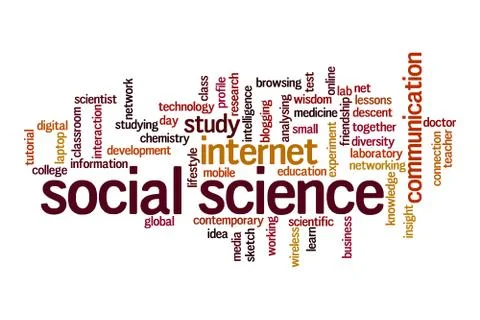 Social science word cloud concept Stock Illustration