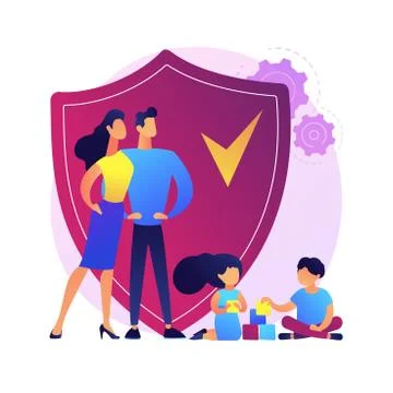 Social security abstract concept vector illustration. Stock Illustration